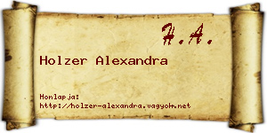 Holzer Alexandra névjegykártya